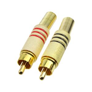 Разъем RCA Gold 3 полоски (упаковка 2шт), под винт