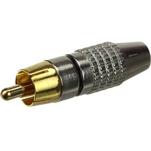 Разъем RCA GOLD metal с винтом под обжим 6мм на провод