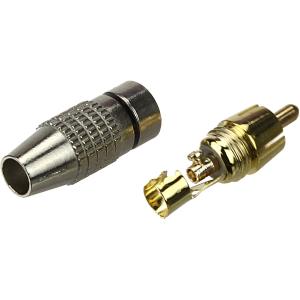 Разъем RCA GOLD metal с винтом под обжим 6мм на провод