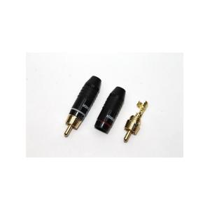 Разъем RCA metall gold/black 51мм Premier (Nakamichi) под пайку 