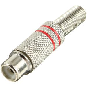 Разъем RCA(G) metal, красная полоска