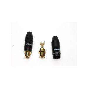 Разъем RCA(G) metall gold/black Premier (Nakamichi) под пайку 