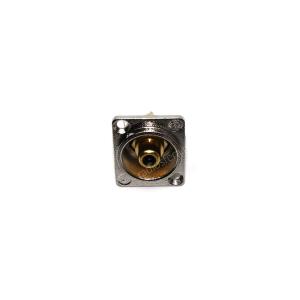 Разъем RCA(G) metall gold/черный на корпус с фланцем Premier 