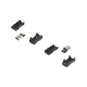 Разъем USB mini 5PIN штекер разборный на кабель, 2шт