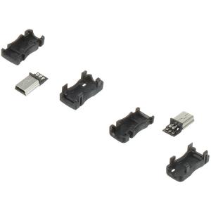 Разъем USB mini 5PIN штекер разборный на кабель, 2шт