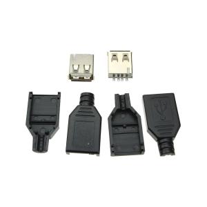 Разъем USB(G) 2 штуки, на кабель, в корпусе, на провод