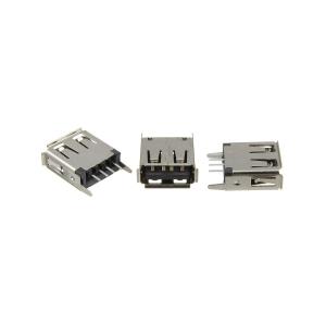 Разъем USB(G) тип А, версия 2.0, 6*13*14, вертикальный монтаж 180*