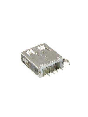 Разъем USB(G) типа А, версия 2.0, 4 вывода, белый, 6*13*16