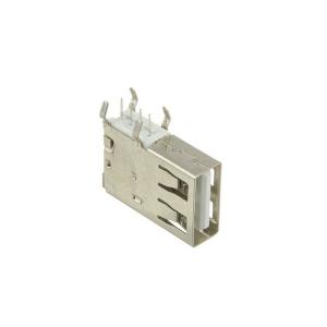 Разъем USB(G) типа А, версия 2.0, 4 вывода, белый, 6*13*19 угловой