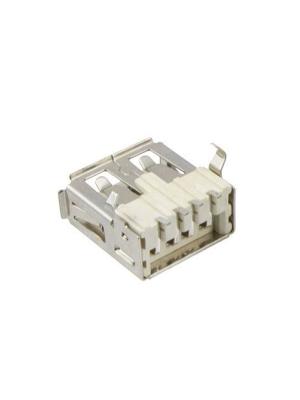 Разъем USB(G) типа А, версия 2.0, 4 вывода, белый, прямой угол 6*13*14