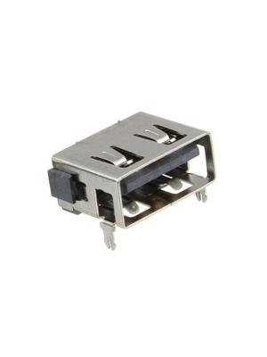 Разъем USB(G) типа А, версия 2.0, 4 вывода, черный, 6*13*10