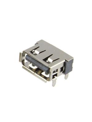 Разъем USB(G) типа А, версия 2.0, 4 вывода, черный, 6*13*11
