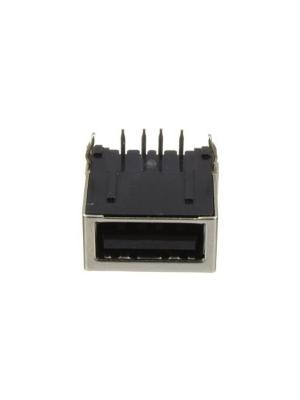 Разъем USB(G) типа А, версия 2.0, 4 вывода, черный, 6*13*15