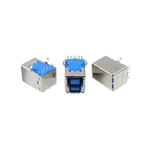 Разъем USB(G) типа B, версия 3.0, 9 выводов 12*13*18 прямой угол