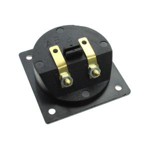 Разъем зажим акустики 57*57мм, на корпус 2 входа пластик/gold