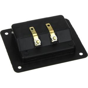 Разъем зажим акустики 80*95 на корпус 2 входа пластик/gold