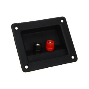 Разъем зажим акустики 80*95 на корпус 2 входа пластик/gold