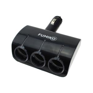 Разветвитель автоприкуривателя 3в1 1A 12/24V Fumiko