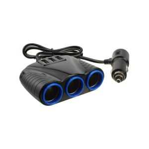Разветвитель автоприкуривателя 3в1 3USB(G) 12/24V 120Wt Olesson 1605