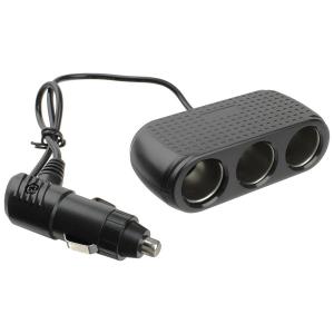 Разветвитель автоприкуривателя 3в1 шнур черный Olesson 1606
