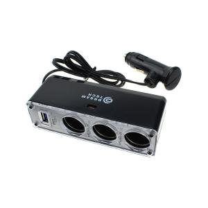 Разветвитель автоприкуривателя 3в1 USB(G) 3A 12/24V Dream WF-096