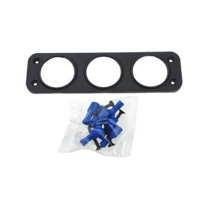 Разветвитель автоприкуривателя врезное ZK-010, 2 гнезда, вольтметр