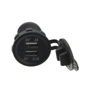 Разветвитель автоприкуривателя врезное ZK-010, 2 гнезда, вольтметр