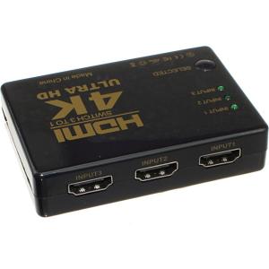 Разветвитель splitter HDMI на 3 порта, ver.1.4, Full 4k@30Hz, пульт