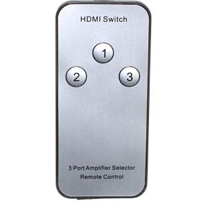 Разветвитель splitter HDMI на 3 порта, ver.1.4, Full 4k@30Hz, пульт