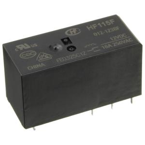 Реле 12В, 1 группа 16А 250В AC Hongfa HF115F 012-1Z3BF SPDT 1С