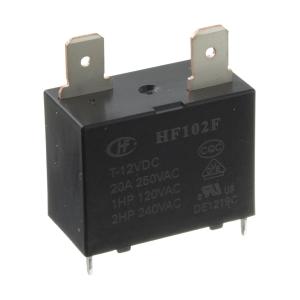 Реле 12В, 1 группа 20А 250В AC (упаковка 2шт) Hongfa HF102F/T-12VDC SPST-NO 1A