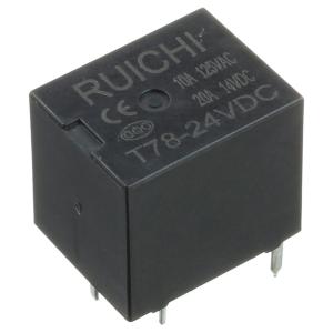 Реле 24В, 1 группа 10А 125VAC Ruichi T78-24VDC (T74) SPDT 1C