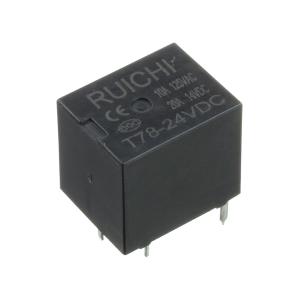 Реле 24В, 1 группа 10А 125VAC Ruichi T78-24VDC (T74) SPDT 1C