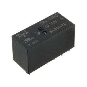 Реле 5В, 2 группы 8А 250В AC, TTi TRIL-5VDC SD-2CM R, SPDT 2CM