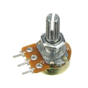 Резистор переменный 10к 3пин 1ряд бок