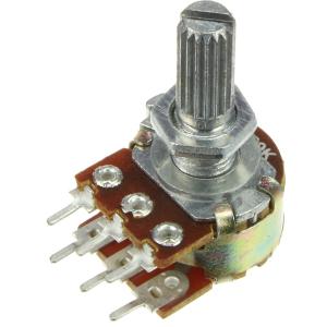 Резистор переменный 250к 6пин 2ряда бок