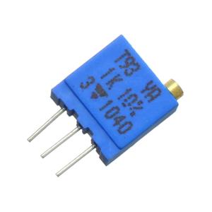 Резистор подстроечный 1кОм, 0.5Вт, Vishay T93YA102KT20 (СП5-2ВБ, 3296W), многооборотный