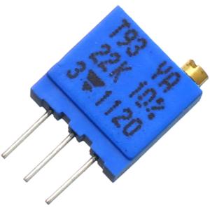 Резистор подстроечный 22кОм, 0.5Вт, Vishay T93YA223KT20 (СП5-2ВБ, 3296W), многооборотный
