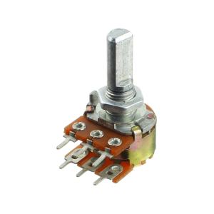 Резистор регулировочный 100кОм/100кОм L20F 16K2-B100K (с лыской) D 6мм