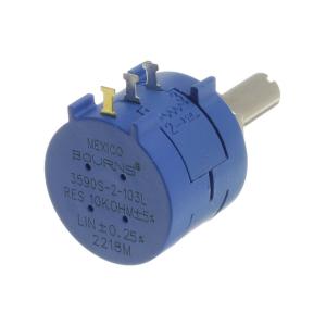 Резистор регулировочный 10кОм Bourns 3590S-2-103L D 6.3мм многооборотный