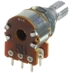 Резистор регулировочный 1кОм/1кОм B L 15мм D 6мм RK-1233G1-B1K L15KC