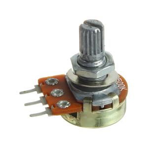 Резистор регулировочный 500кОм B L 15мм WH148-B500K L15KQ (с насечкой)