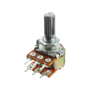 Резистор регулировочный 50кОм/50кОм L20KC 16K2-B50K (упаковка 2шт) с насечкой D 6мм