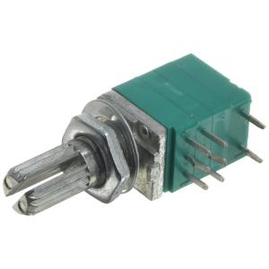 Резистор регулировочный c выключателем 500кОм/500кОм RV097GS-B500K L15KQ (с насечкой)