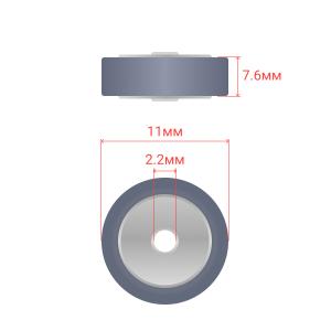 Ролик D11mm h7.6mm d2.2mm 