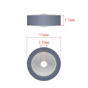 Ролик D11mm h7.7mm d1.7mm