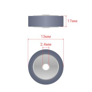 Ролик D13mm h17mm d2,4mm