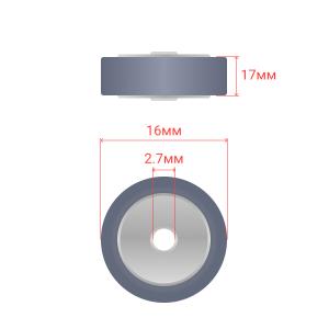Ролик D16mm h17mm d2.7mm