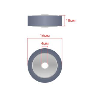 Ролик D16mm h18mm d4mm