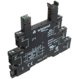 Розетка для реле Wieland 80.063.4001.1 24V SF38 Flare move на DIN-рейку